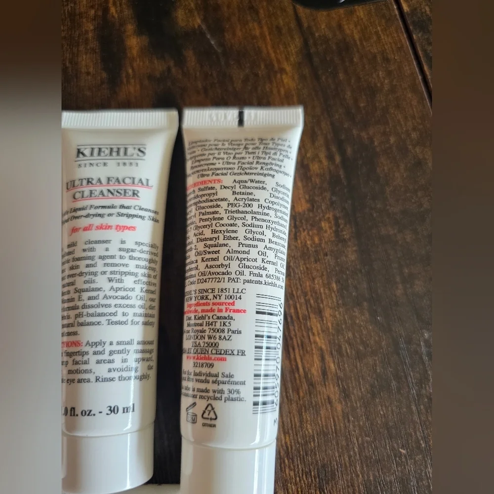 NEW! Kiehl's, Ultra Facial Cleanser, 1.0 fl oz/30ml, BUNDLE of 5